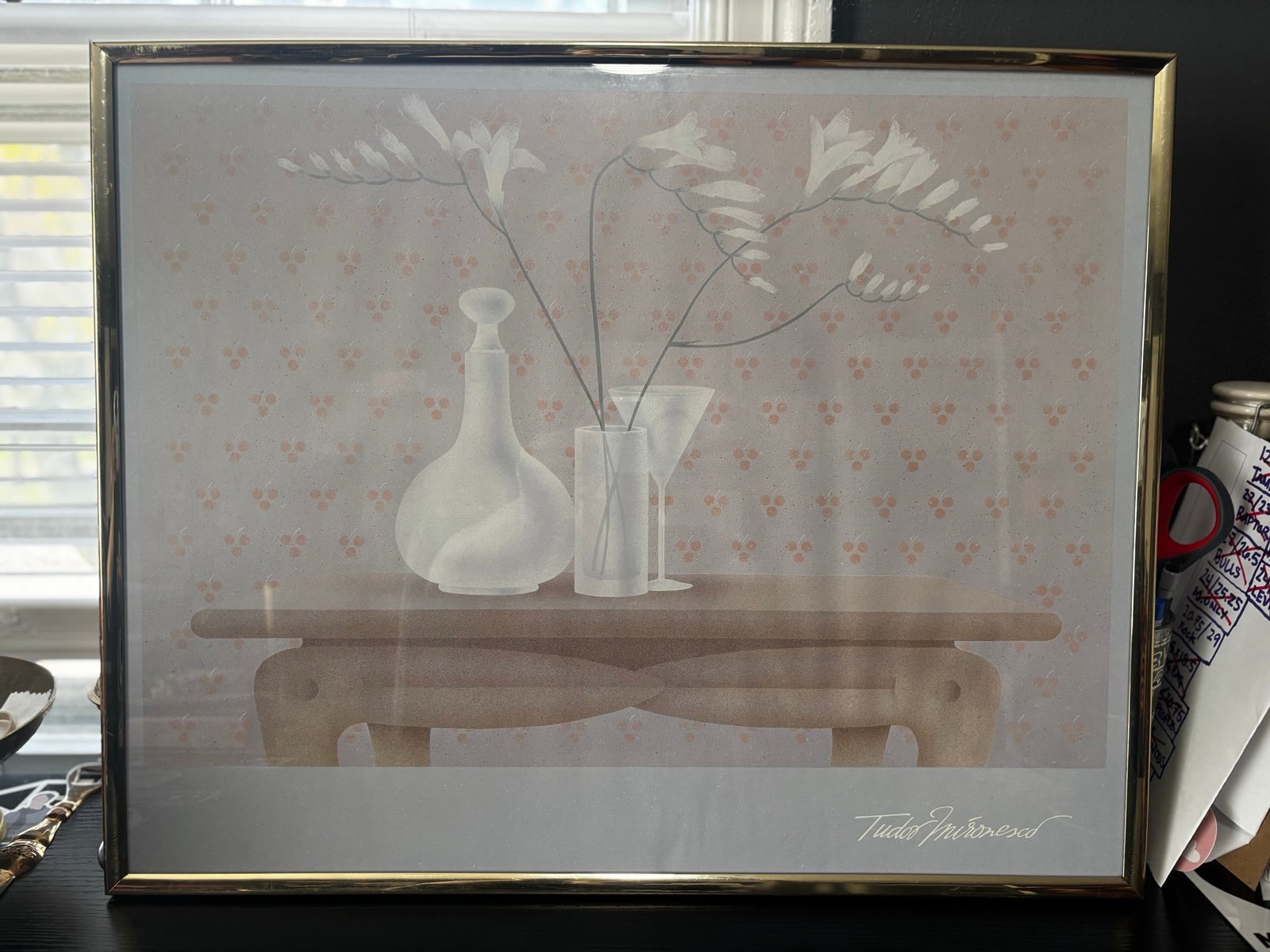 RARE Vintage 80’s Tudor Mironesco Framed Poster