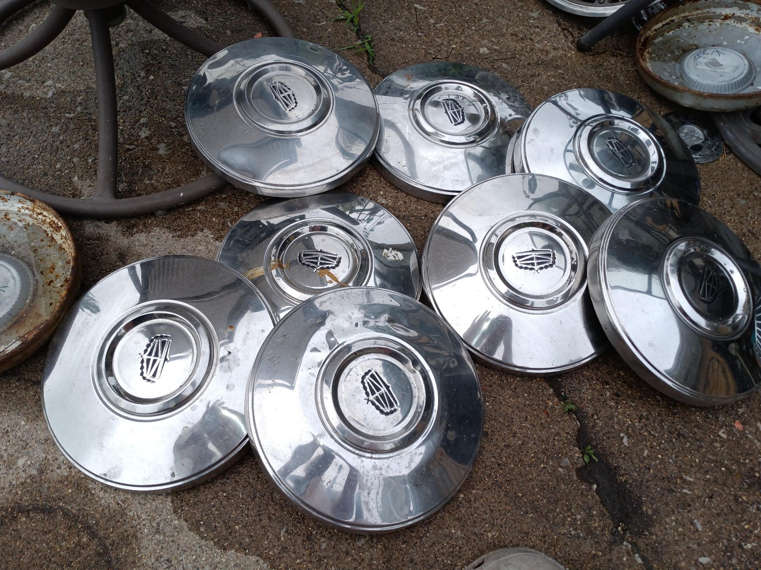 Ford Ltd dog dish hubcaps - each