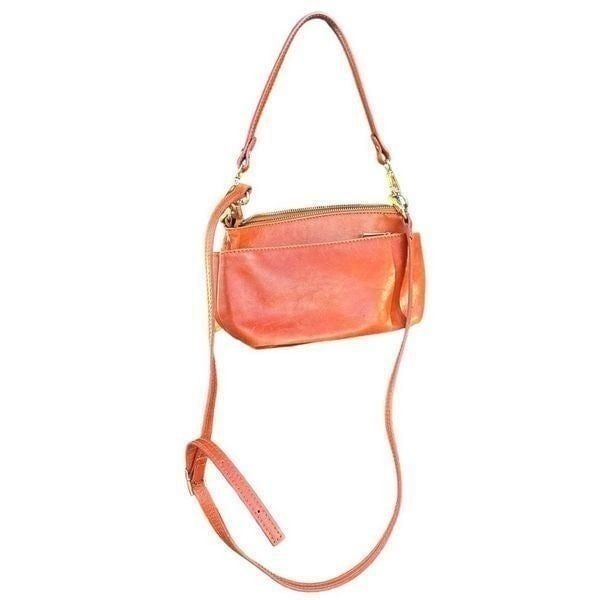 DIVINA FIRENZE Beautiful Italian Tan Leather Crossbody, Shoulder, Handbag, Purse