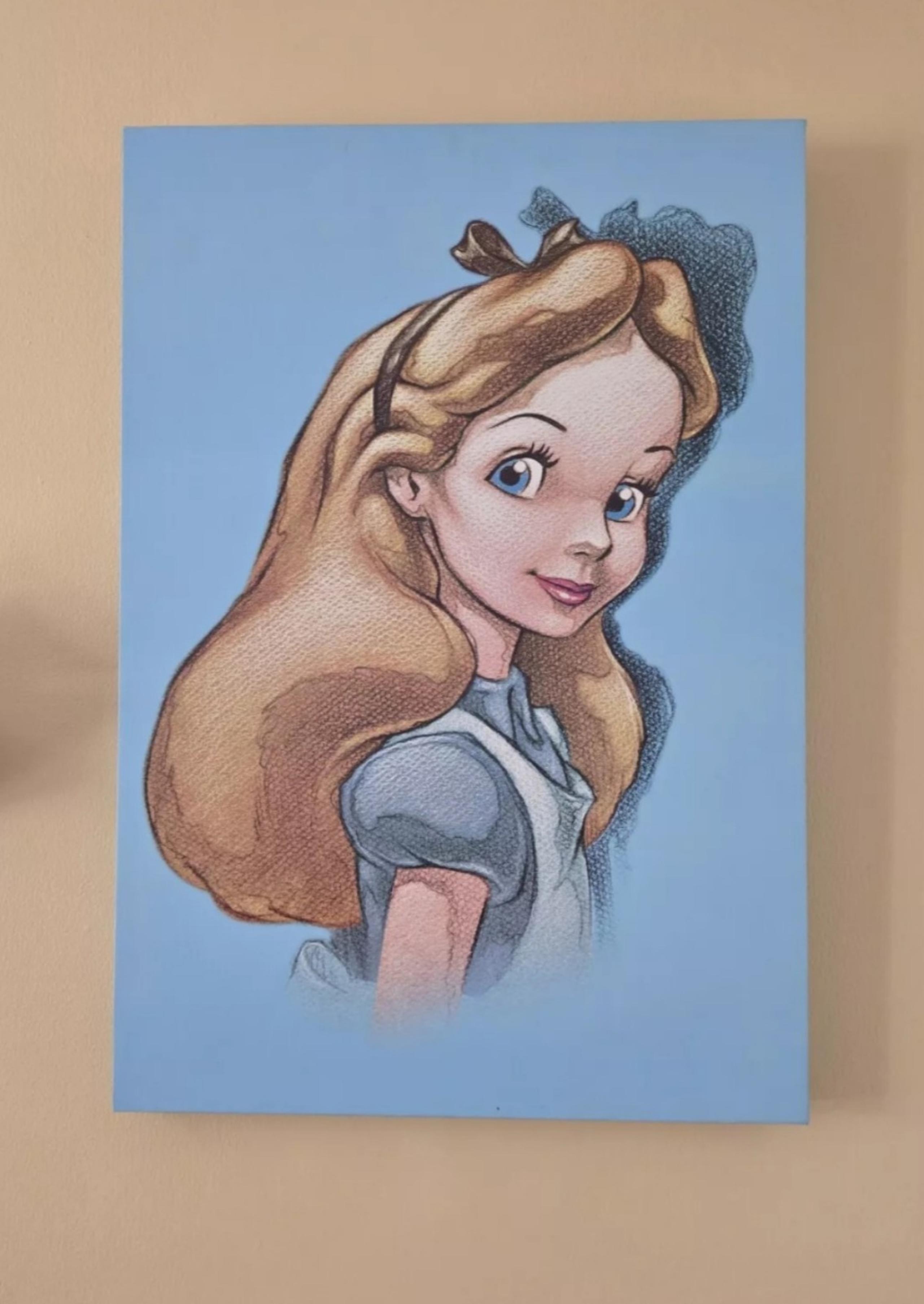 Disney Alice in Wonderland Rare Canvas Painting