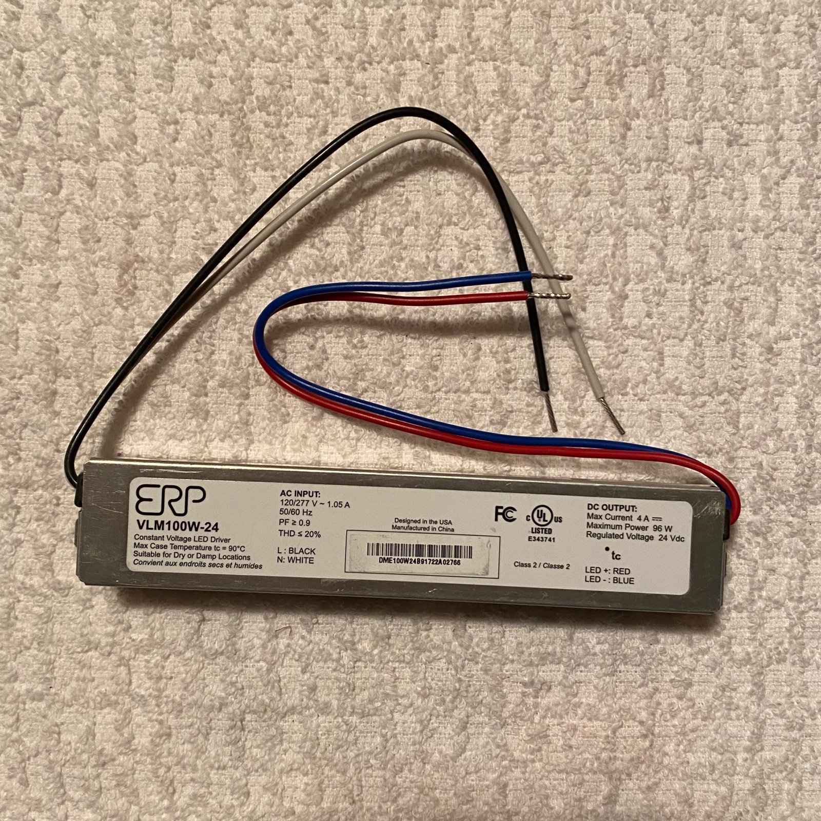 ERP VLM100W-24 Constant 96W Voltage LED Driver