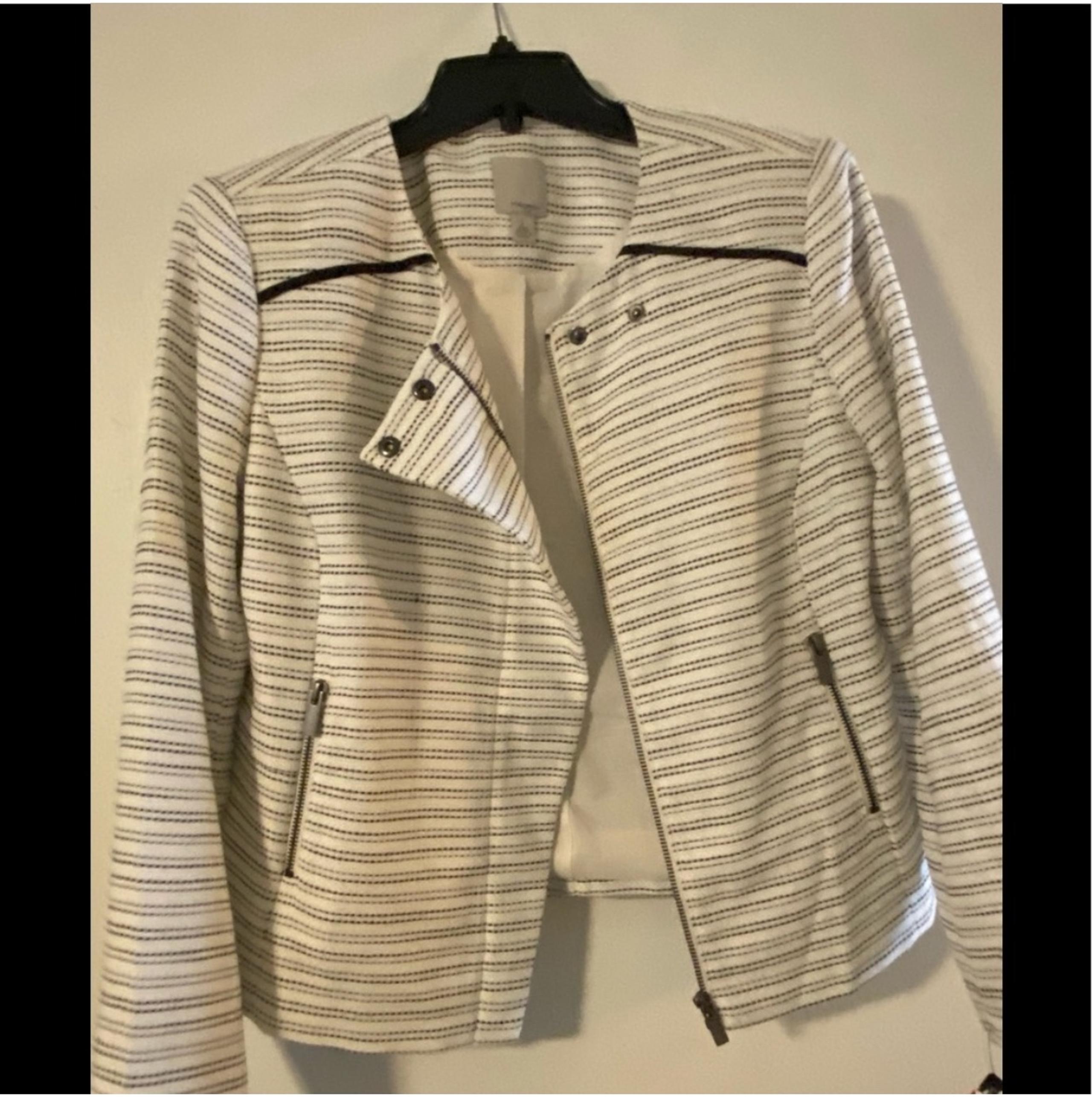 Halogen White and Black Blazer Tailored Suit Jacket