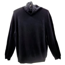 Joseph Abboud Black Merino Wool Knit Men's Classic Turtle Neck Sweater Top