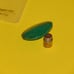 Green Turquoise Cabochon 52.7mm x 42.7mm Domed Flat Edge NOS