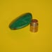 Green Turquoise Cabochon 52.7mm x 42.7mm Domed Flat Edge NOS