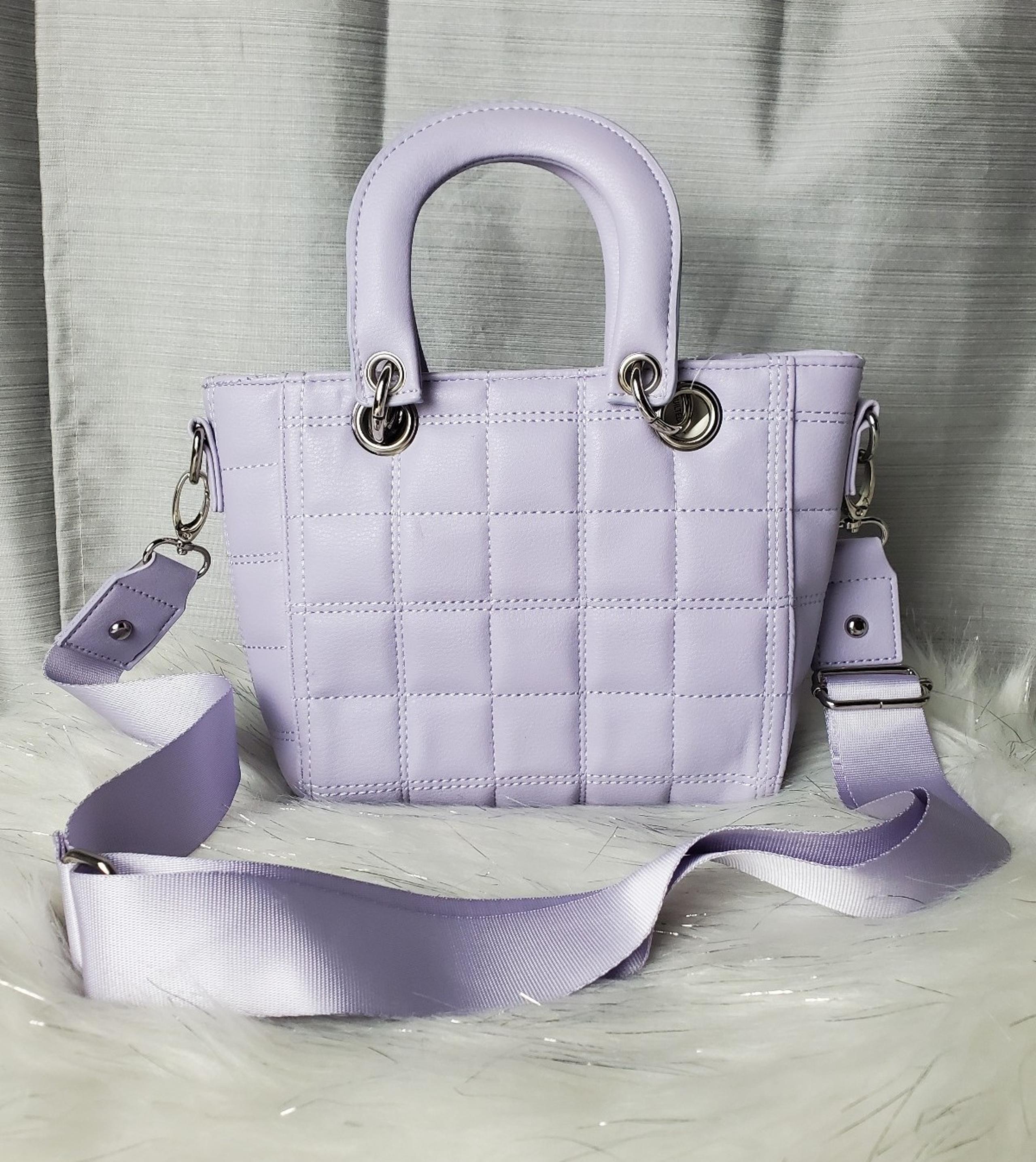 MADDEN GIRL lavender quilted crossbody bag