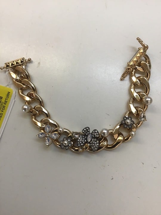 Betsey Johnson New Black butterfly and Pearl Bracelet
