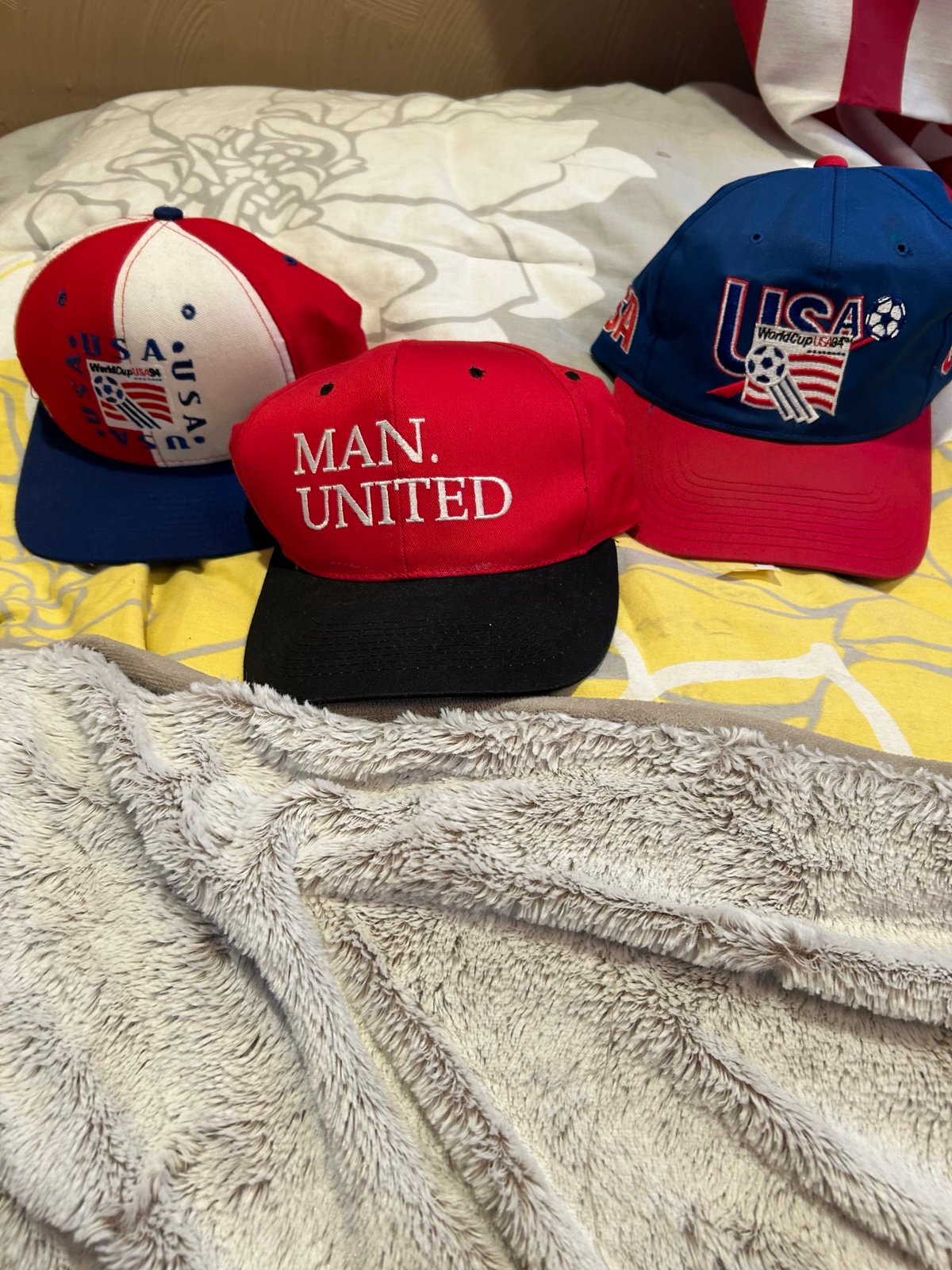 Vintage USA World Cup & Manchester United Football Club 3pc Collection