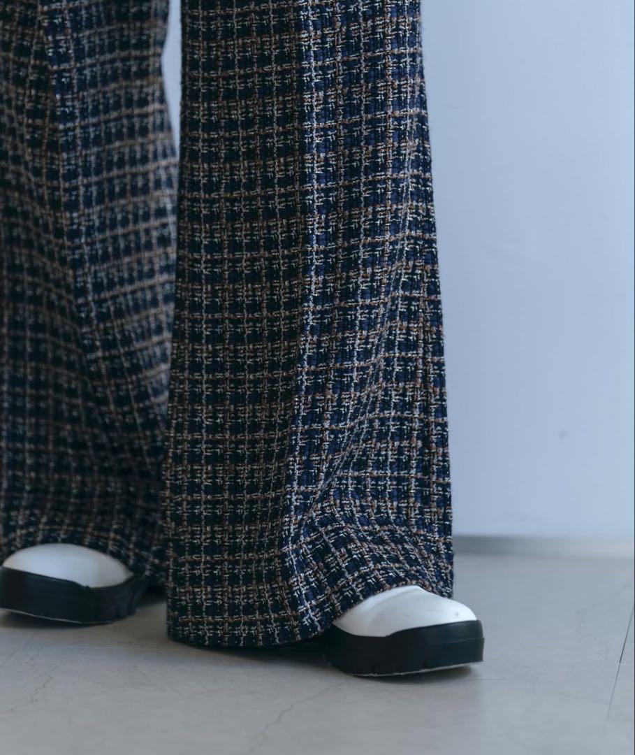 福袋 TWEED GLITTY FLARE TROUSERS EASY パンツ