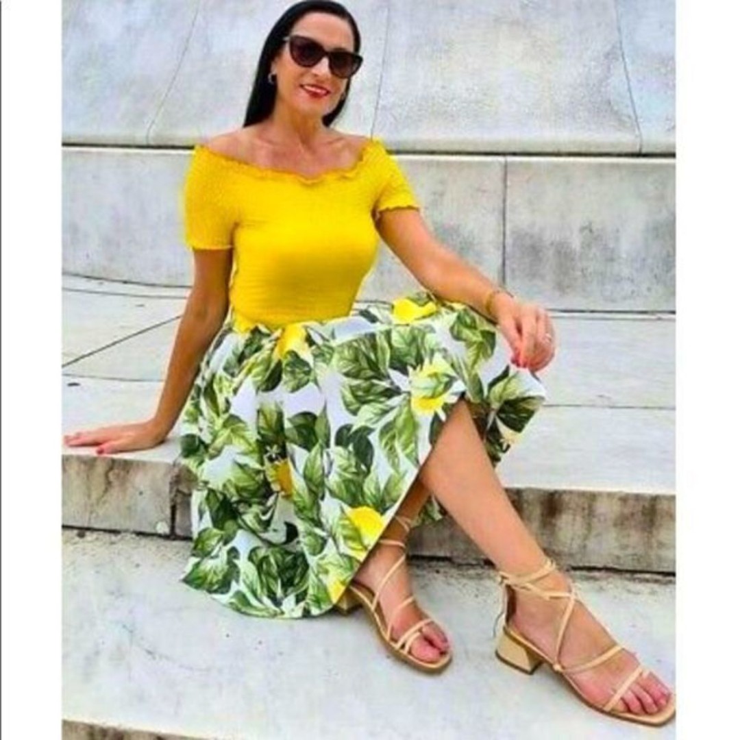 H & M Patterned Cotton Skirt