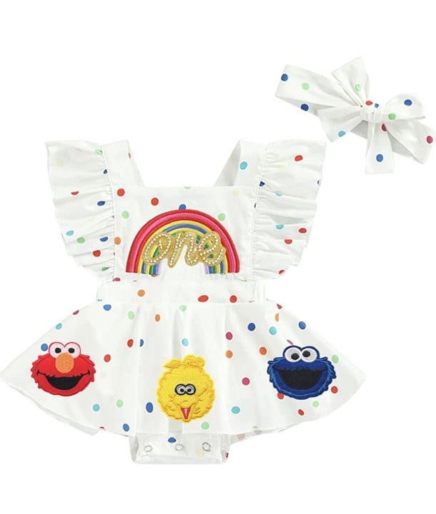 12-18 months Elmo romper outfit dress clothes First birthday Sesame Street