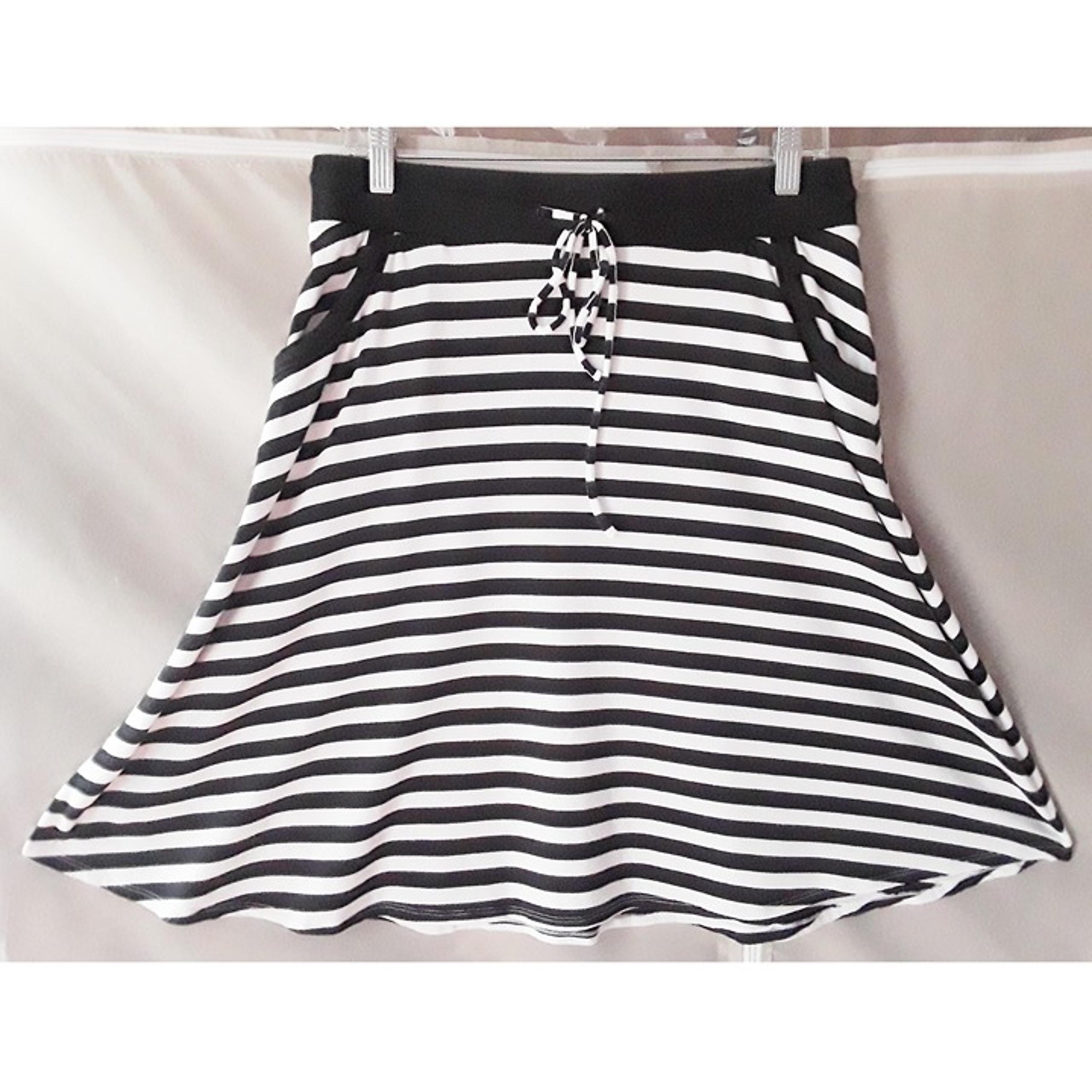 Sonoma Women's S A-Line Skirt Drawstring Elastic Waist Band Stretchy Pockets