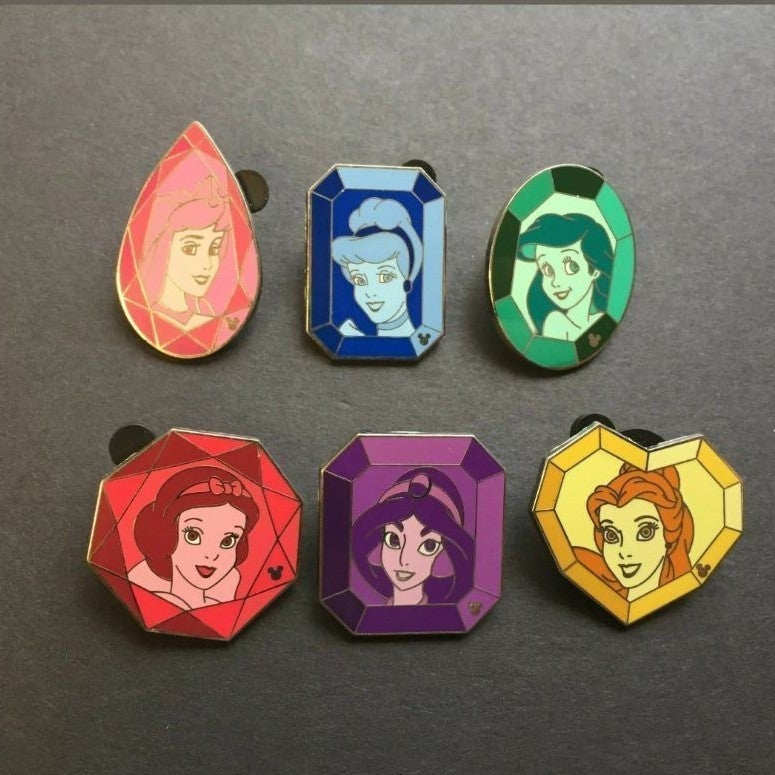 Disney pin lot princess gem set