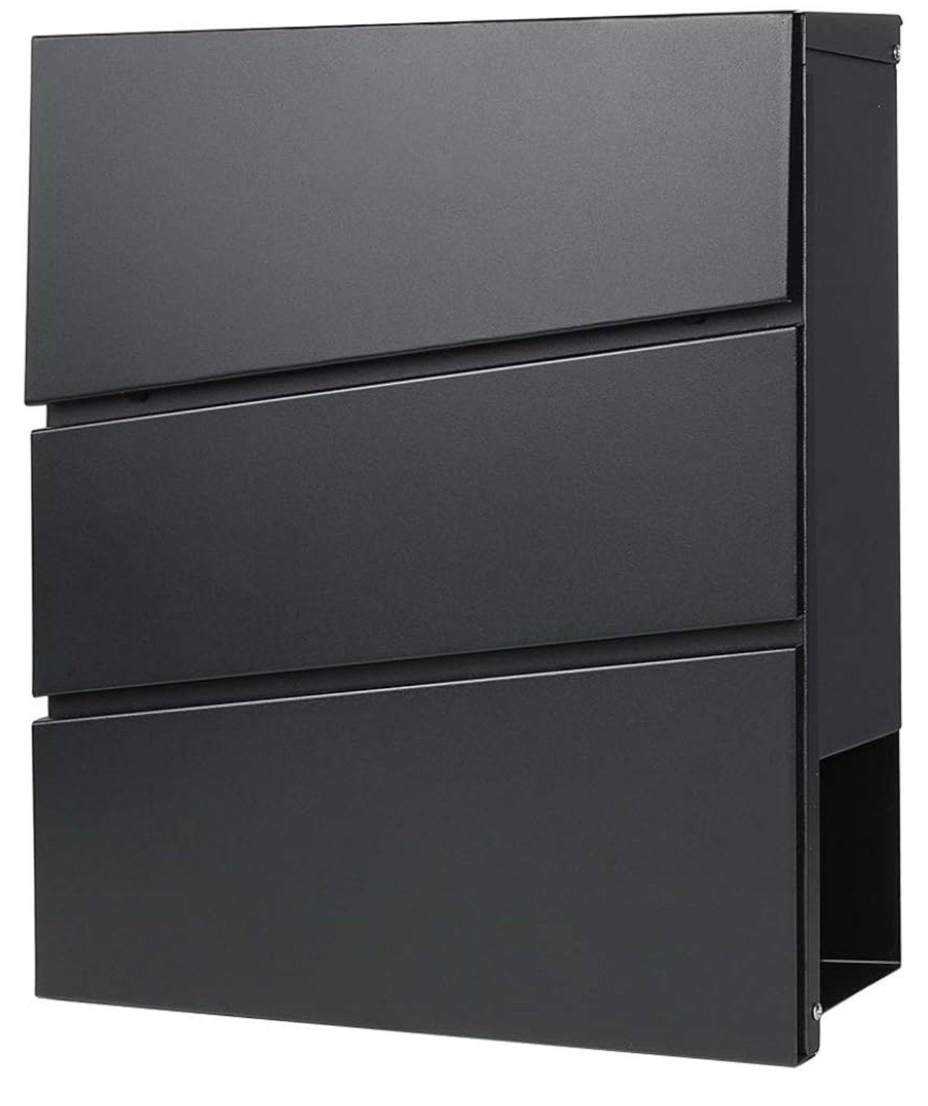 Decaller Metal Wall Mounted Mailboxes with Key Lock, Large Mail Box with Newspap