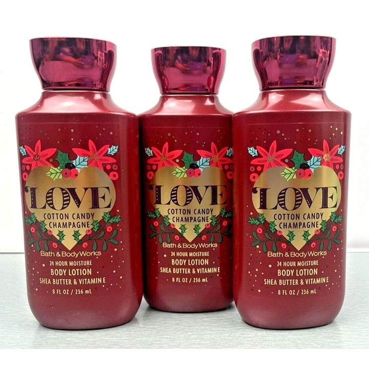 BATH & BODY WORKS 3-PACK LOVE BODY LOTION 8FL OZ