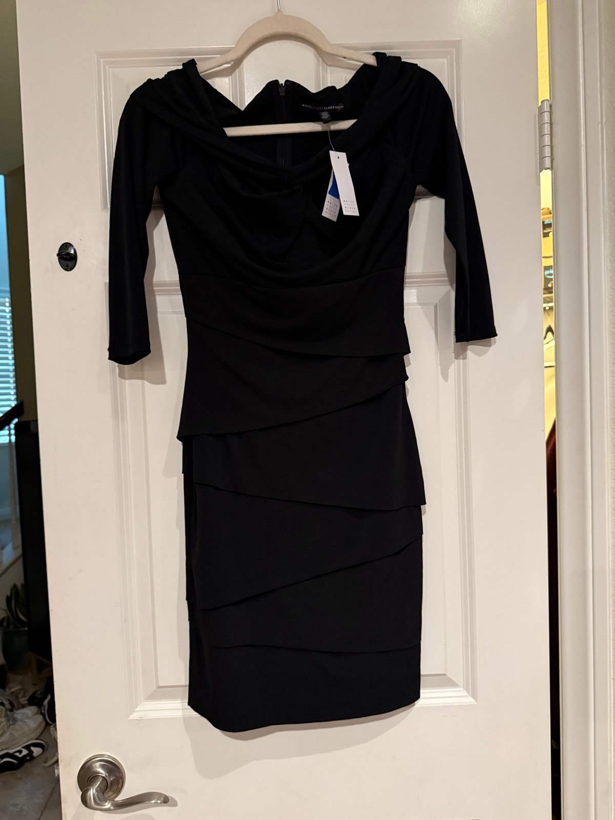 NWT White House Black Market Black Layered dress