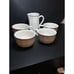 Pfaltzgraff - Heritage White - 1 Pitcher/ Tea Pot + Set of 4 Tea Cups ~ NO CHIPS