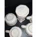 Pfaltzgraff - Heritage White - 1 Pitcher/ Tea Pot + Set of 4 Tea Cups ~ NO CHIPS