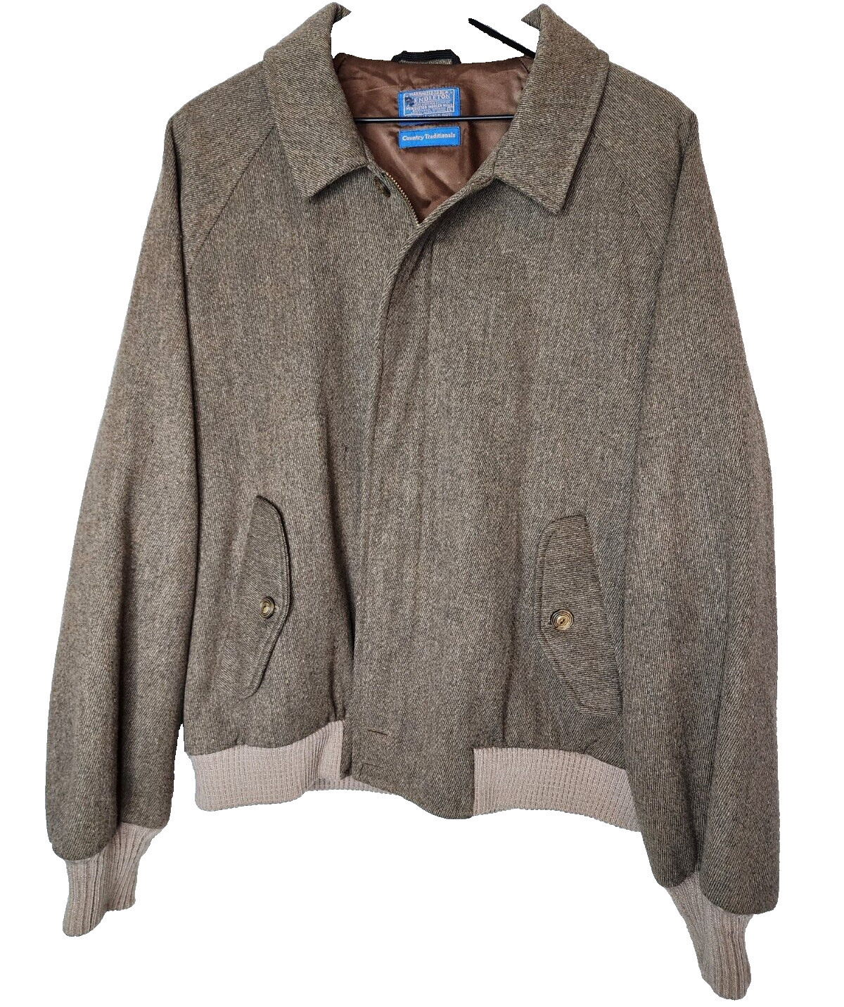VTG Pendleton Country Traditionals 100% Virgin Wool Zip Up Jacket Men's Size L