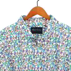 Robert Graham Modern Americana Guitar Print Tailored Fit Short Sleeve Shirt 3XL