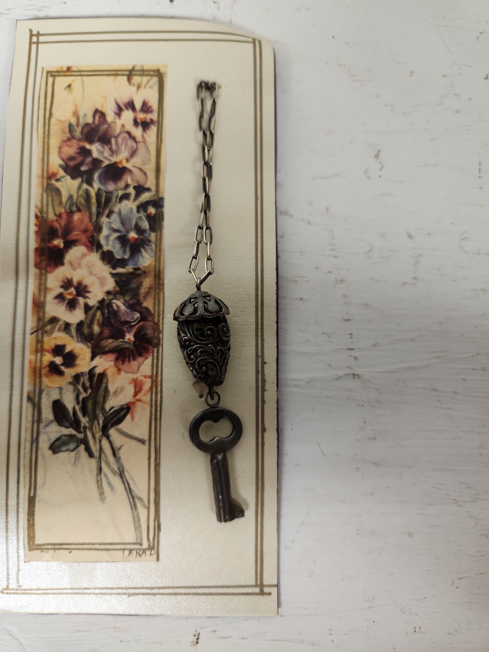Sterling silver antique necklace RARE