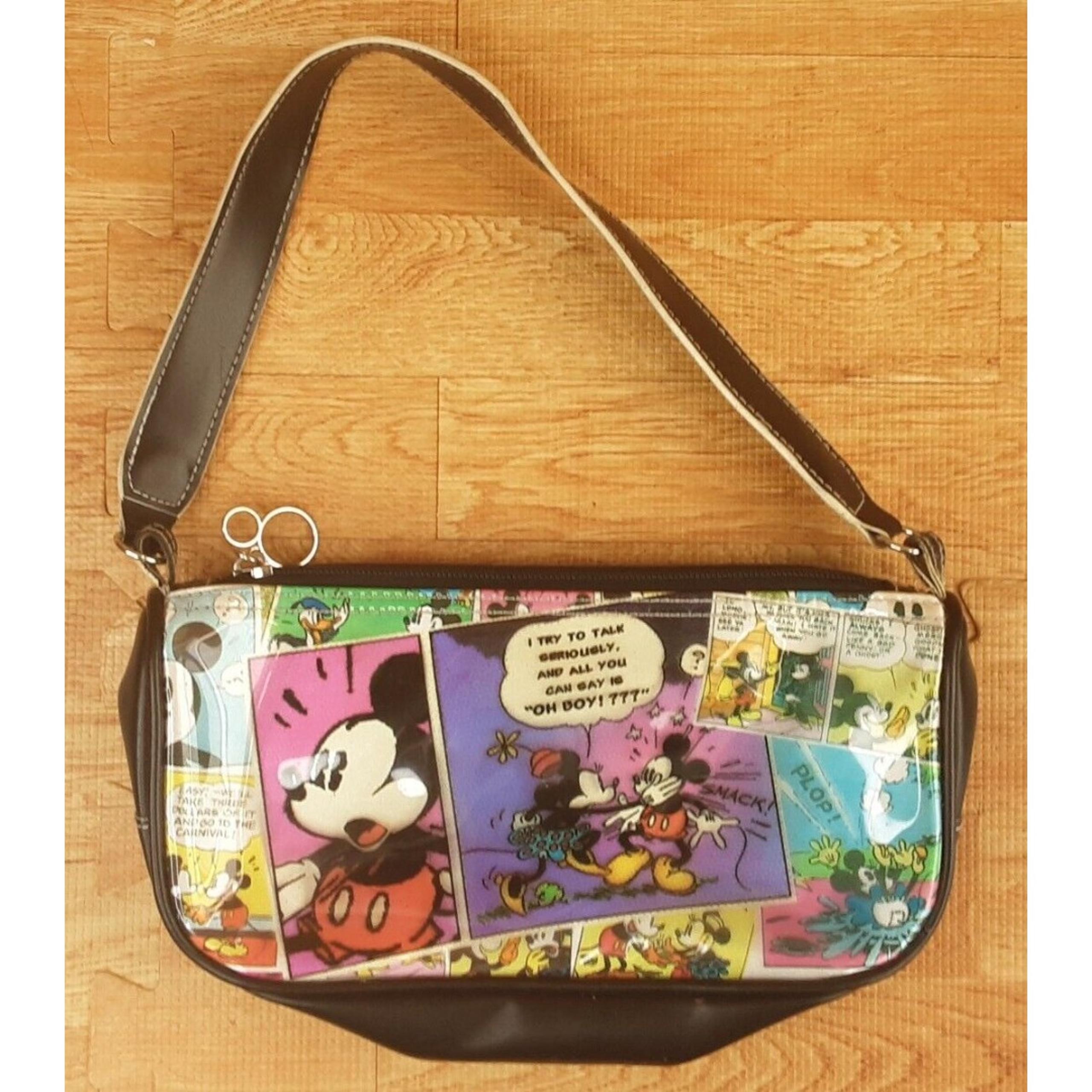 Mickey & Minnie Mouse Disney Cartoon Clear Small Vinyl Clutch Purse Bag
