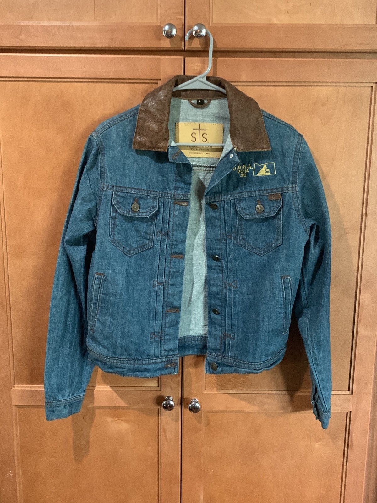 STS Jean Jacket ranchwear Tell, Texas Size L