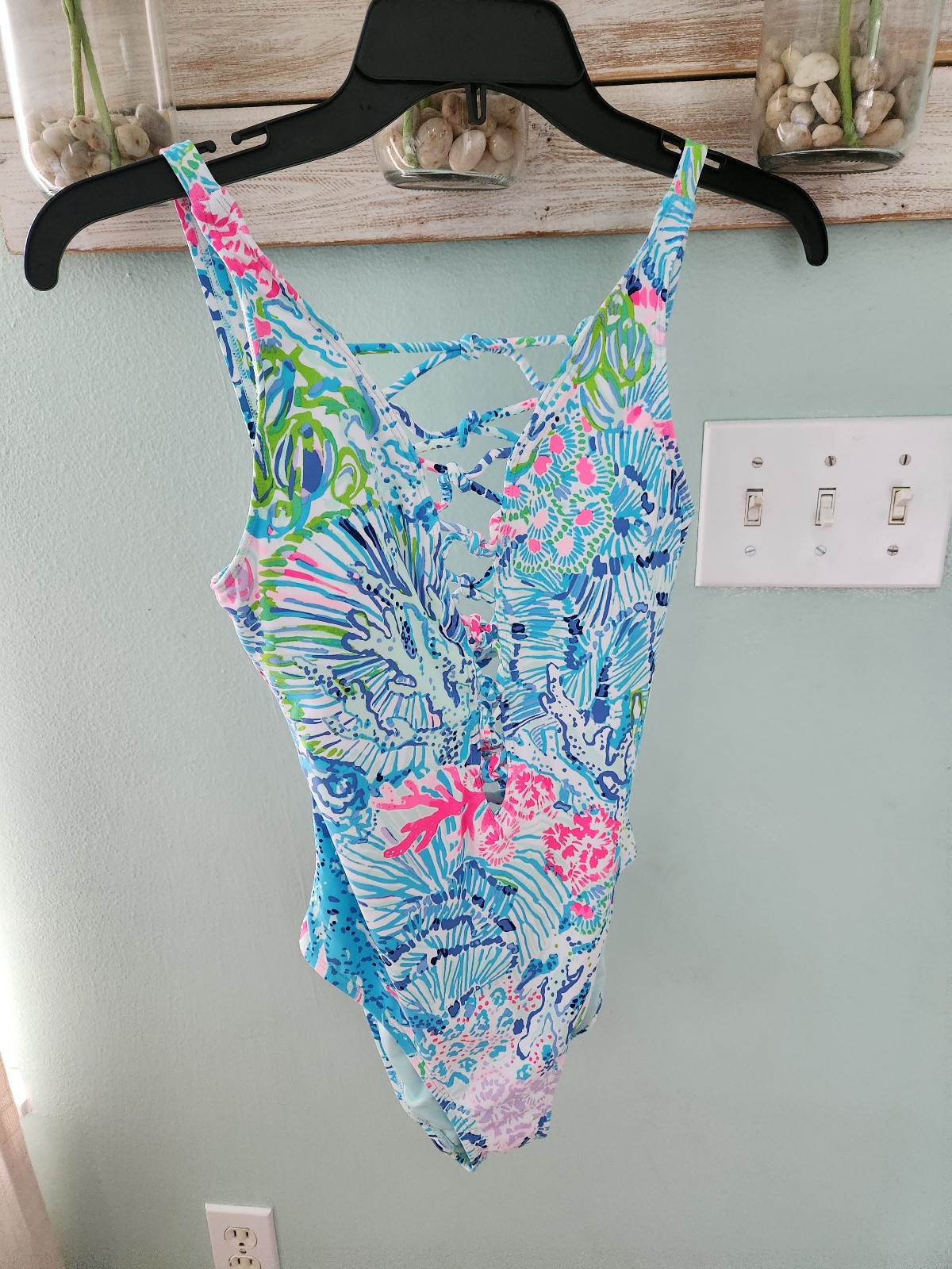 Lilly Pulitzer Multicolor Isle Lattice Swimsuit