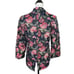 Sugar + Lips S/M Red Pink Metallic Floral Print Matching Blazer Ankle Pant Suit