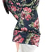 Sugar + Lips S/M Red Pink Metallic Floral Print Matching Blazer Ankle Pant Suit