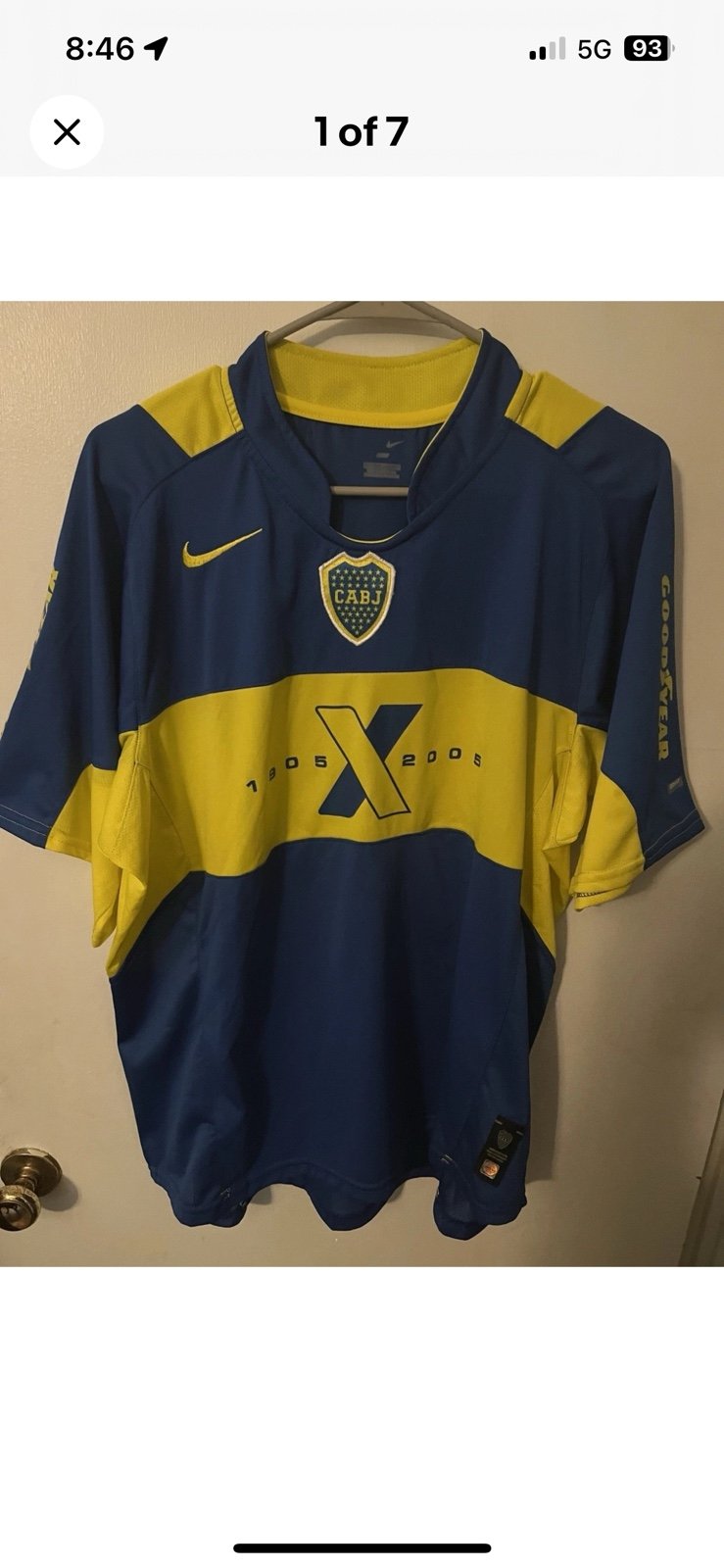 Boca Juniors Argentina Jersey Maradona Riquelme Palermo Gago size XL