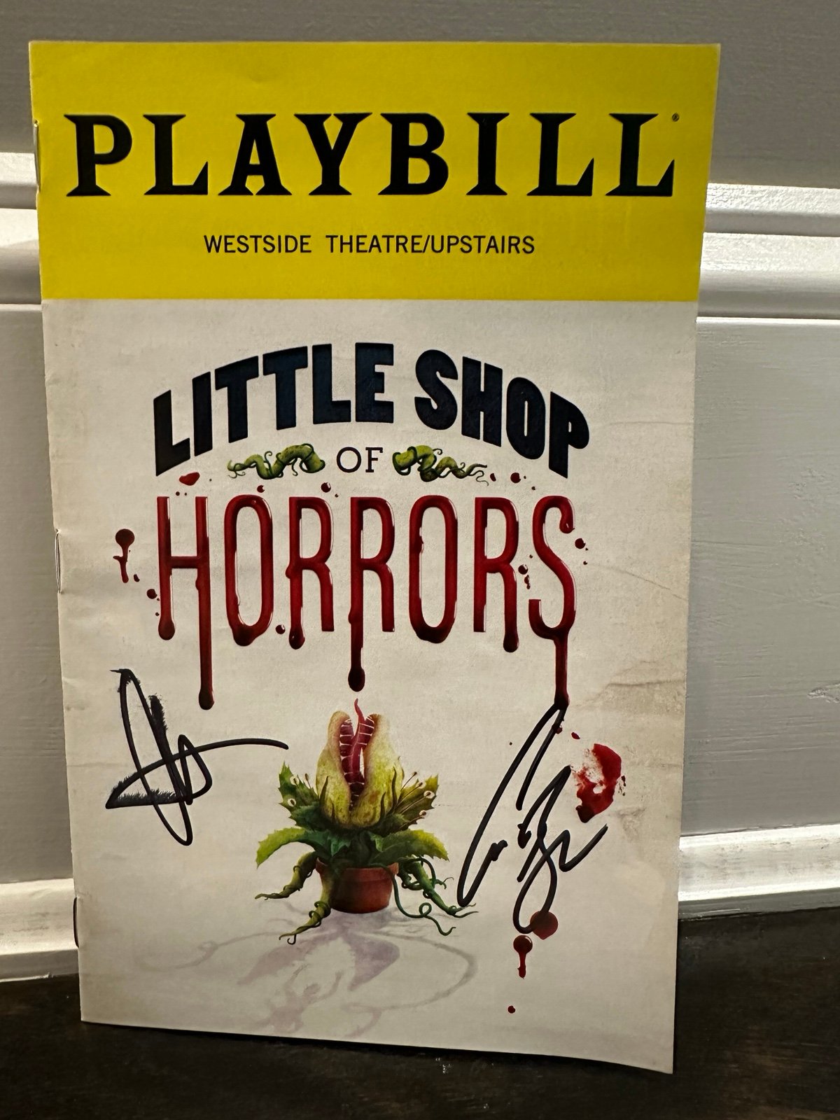Little Shop of Horrors Playbill Signed by Corbin Bleu and Constance Wu