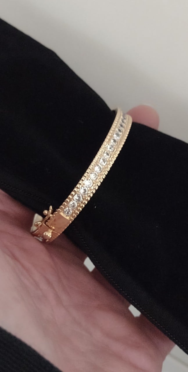 G r a certified 20 carat positive testing 18K / 925 Sterling bangle bracelet