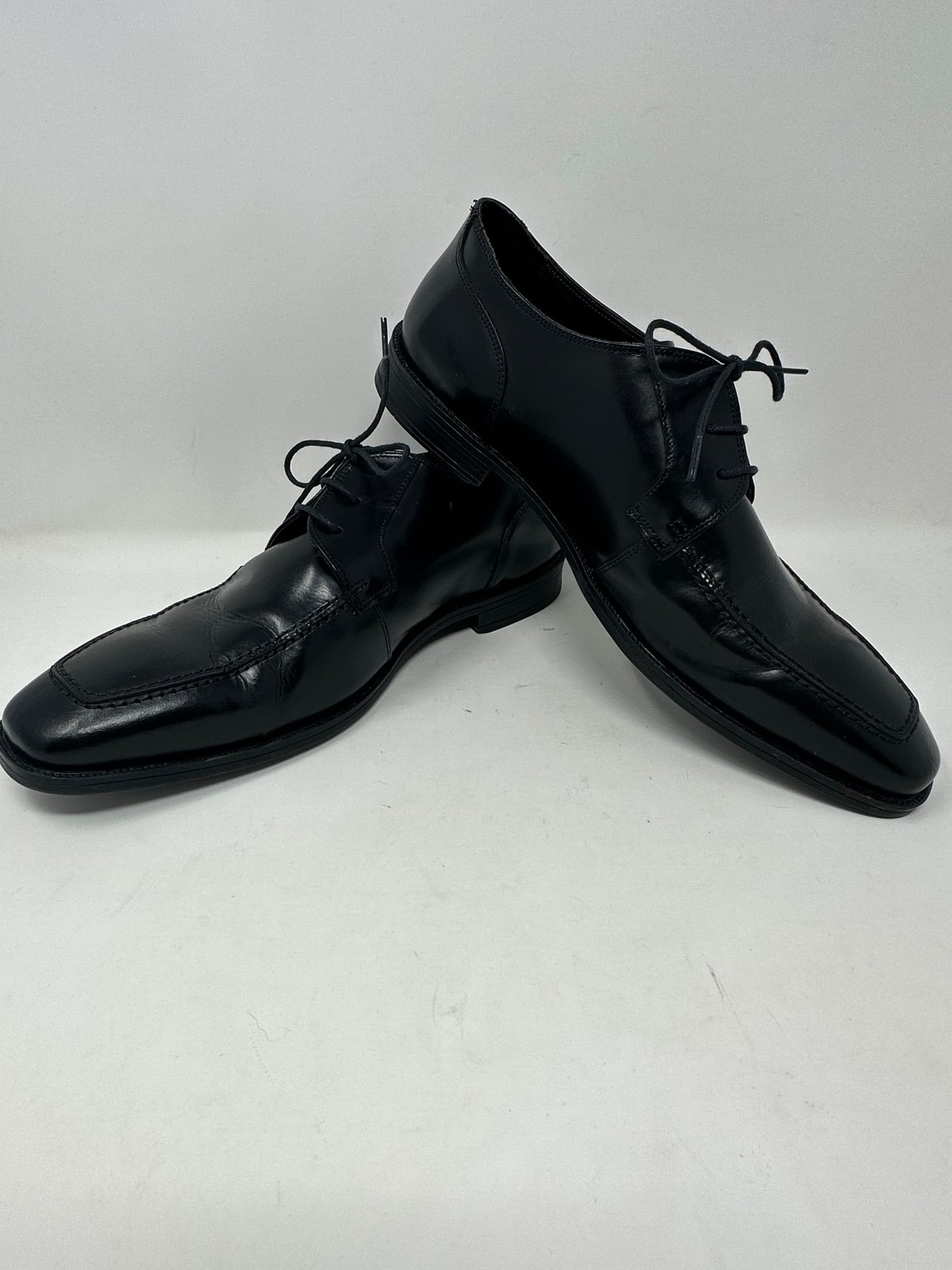 Belvedere Newcastle Mens Black Oxford Dress Shoes Sz 13D Q3