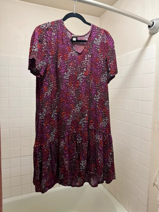 Floral magenta dress