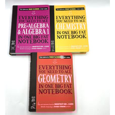 3 Lot Everything You Need to Ace Pre-Algebra,Algebra,Geometry,Chemistry in...