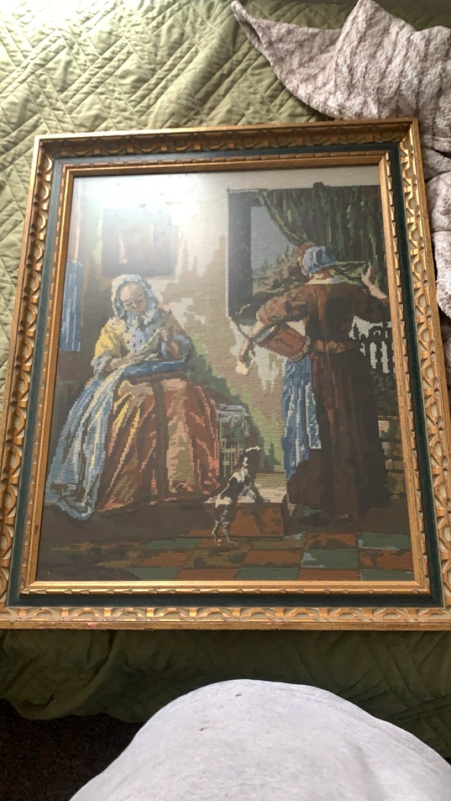 Gabriel metsu painting needlepoint
