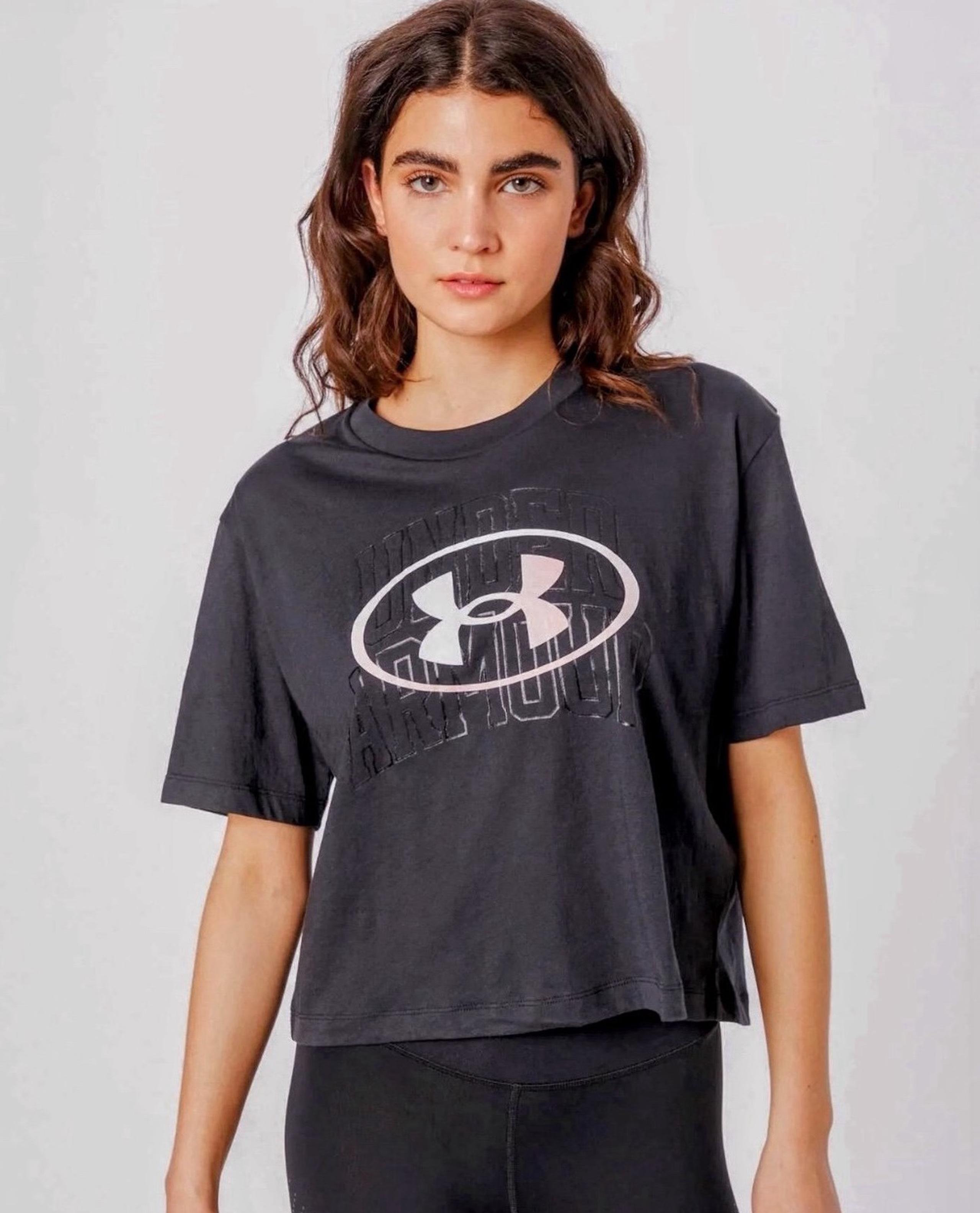 Under Armour Women’s UA Athletic Short Sleeve Black TShirt Small NEW With Tags