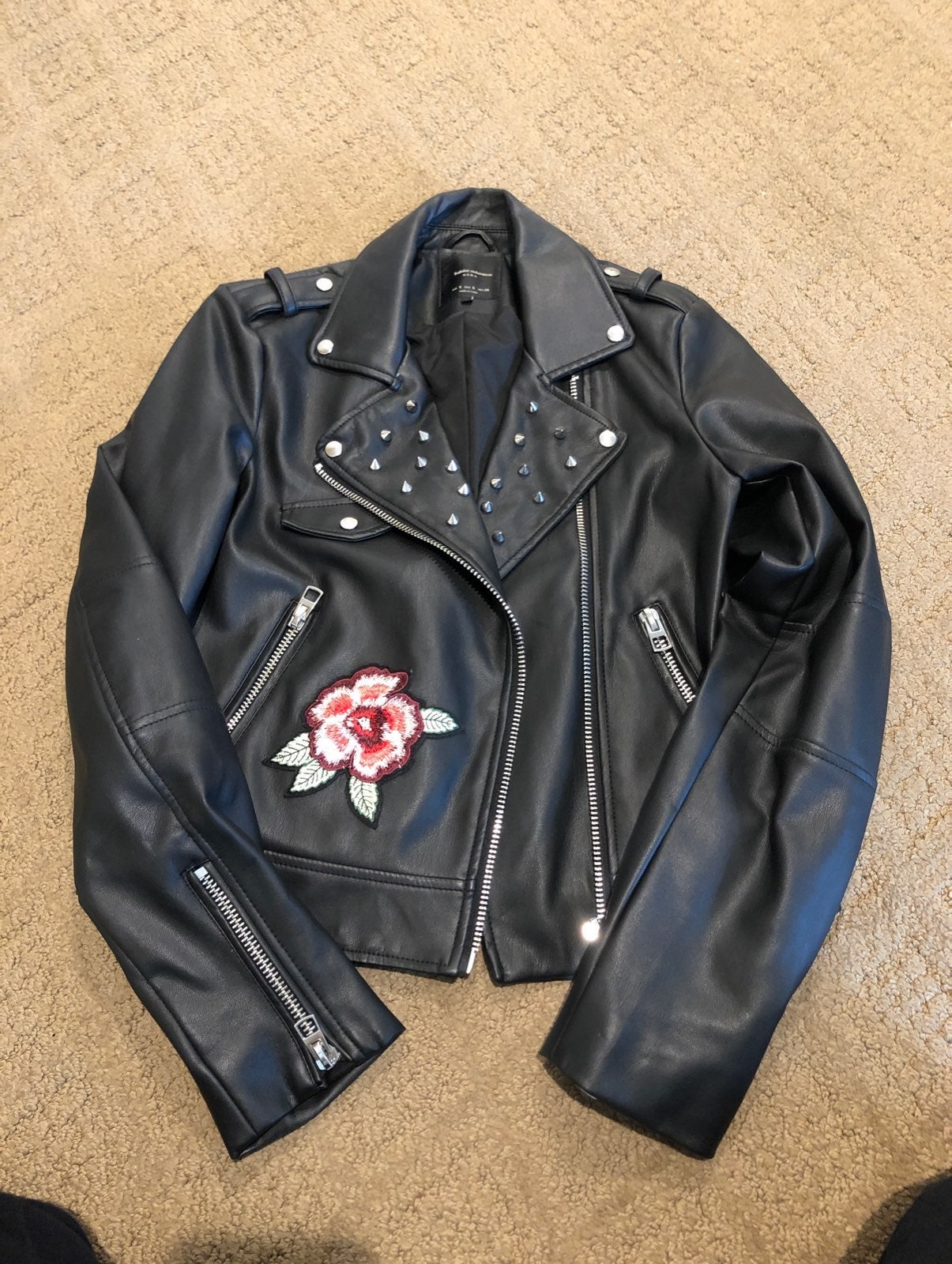 Zara Faux Leather Jacket size S