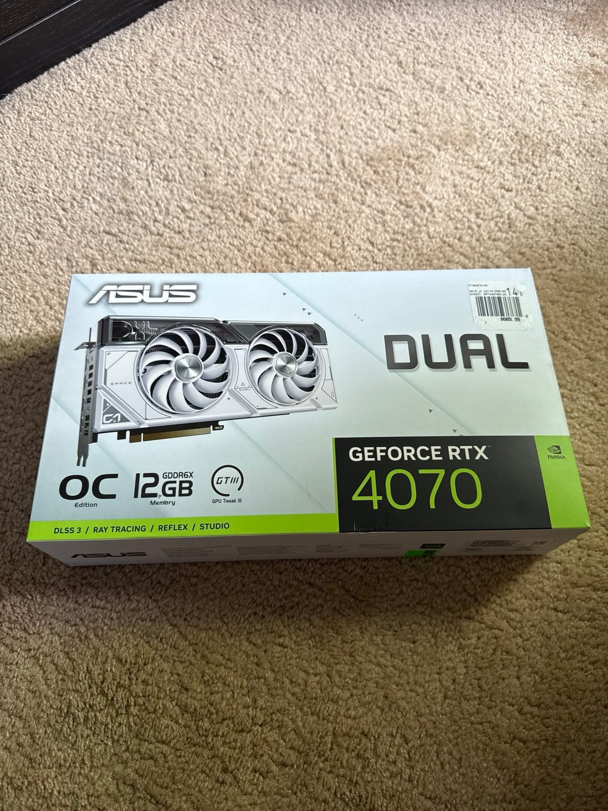 ASUS DUAL GEFORCE RTX 4070 OC 12gb White GPU