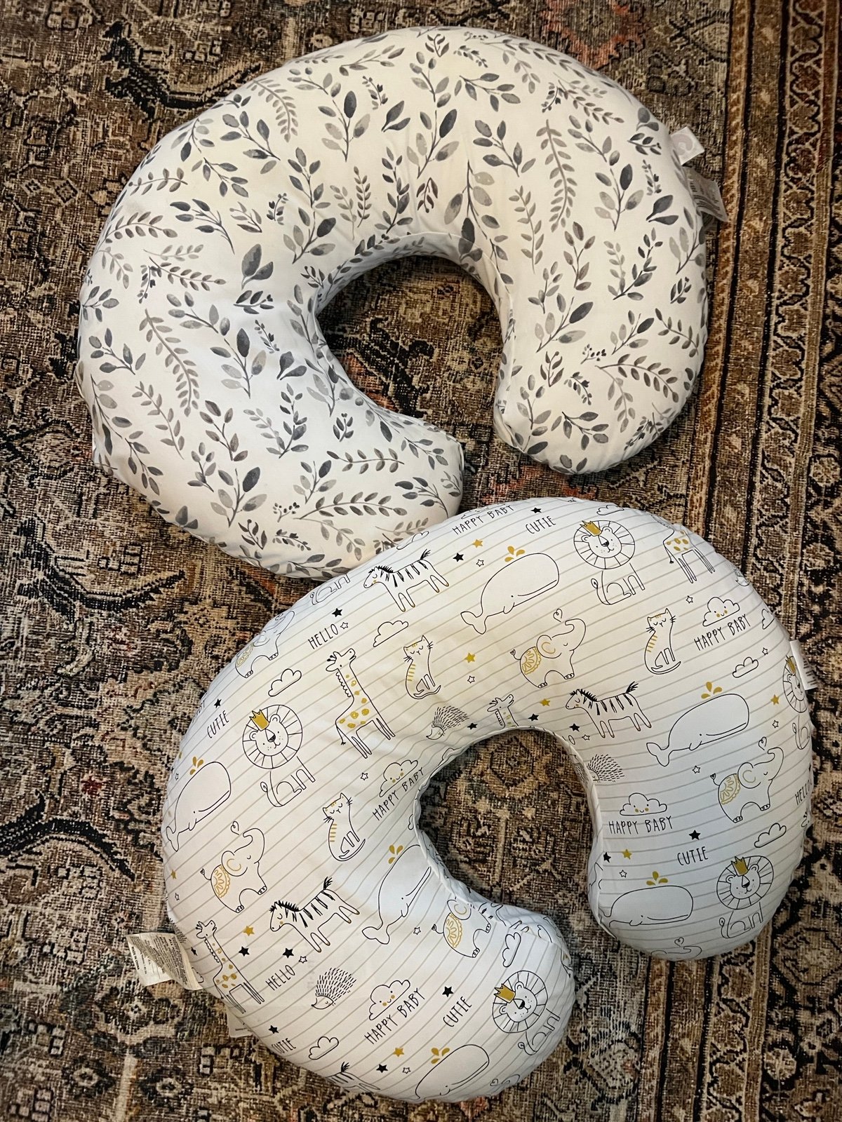 Two boppy pillows