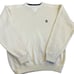 TOMMY HILFIGER Vintage 90s Butter Yellow Knit Crewneck Sweater Crest Cotton XL