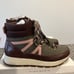 Alex Marie Thayla Olive Maroon Suede Leather Ankle Nubuck Lace Up Hiker Booties