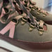 Alex Marie Thayla Olive Maroon Suede Leather Ankle Nubuck Lace Up Hiker Booties