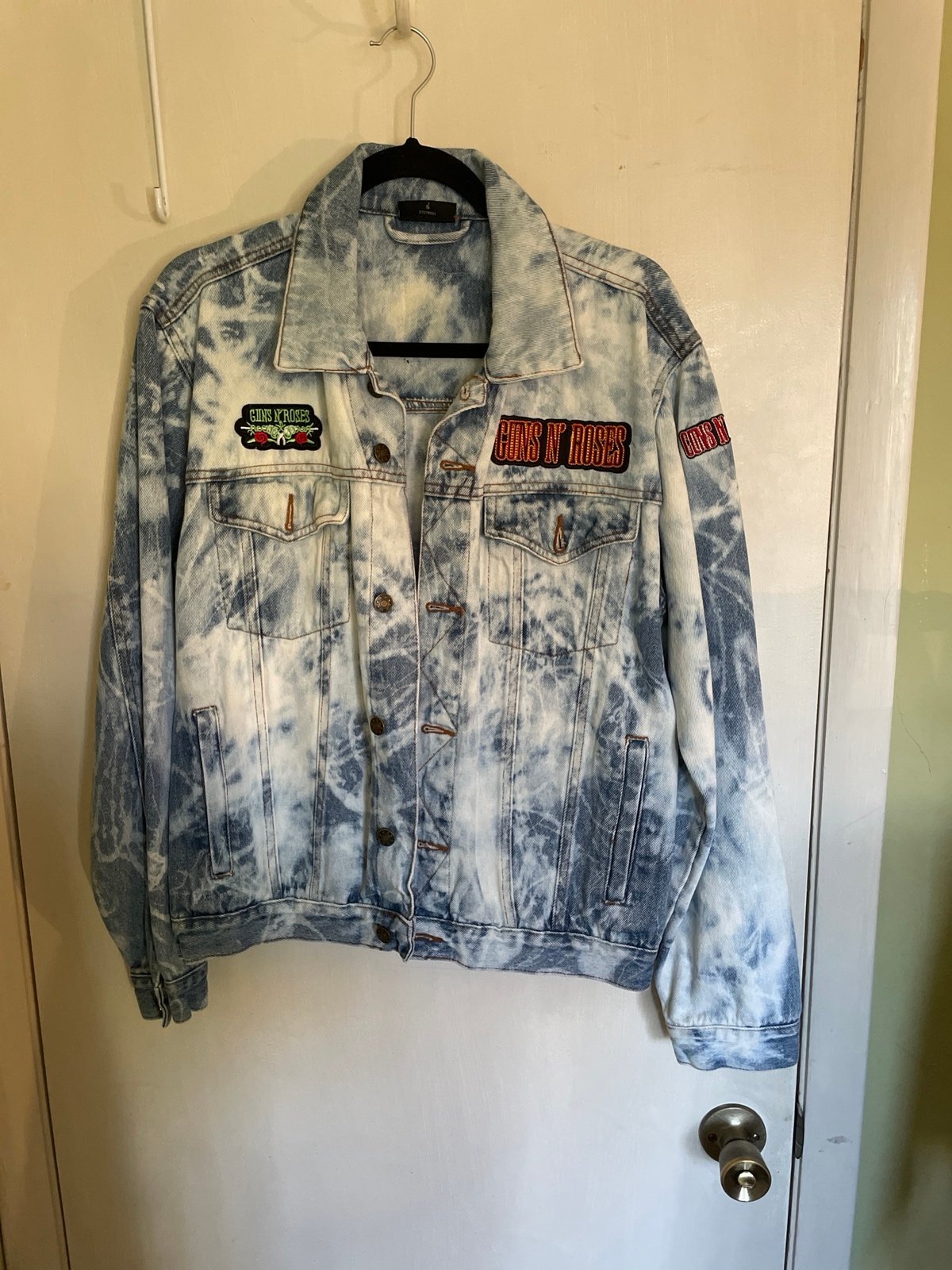 Hand bleach dyed GNR Denim Jacket