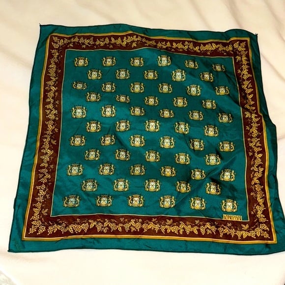 Green and Brown Silk Scarf