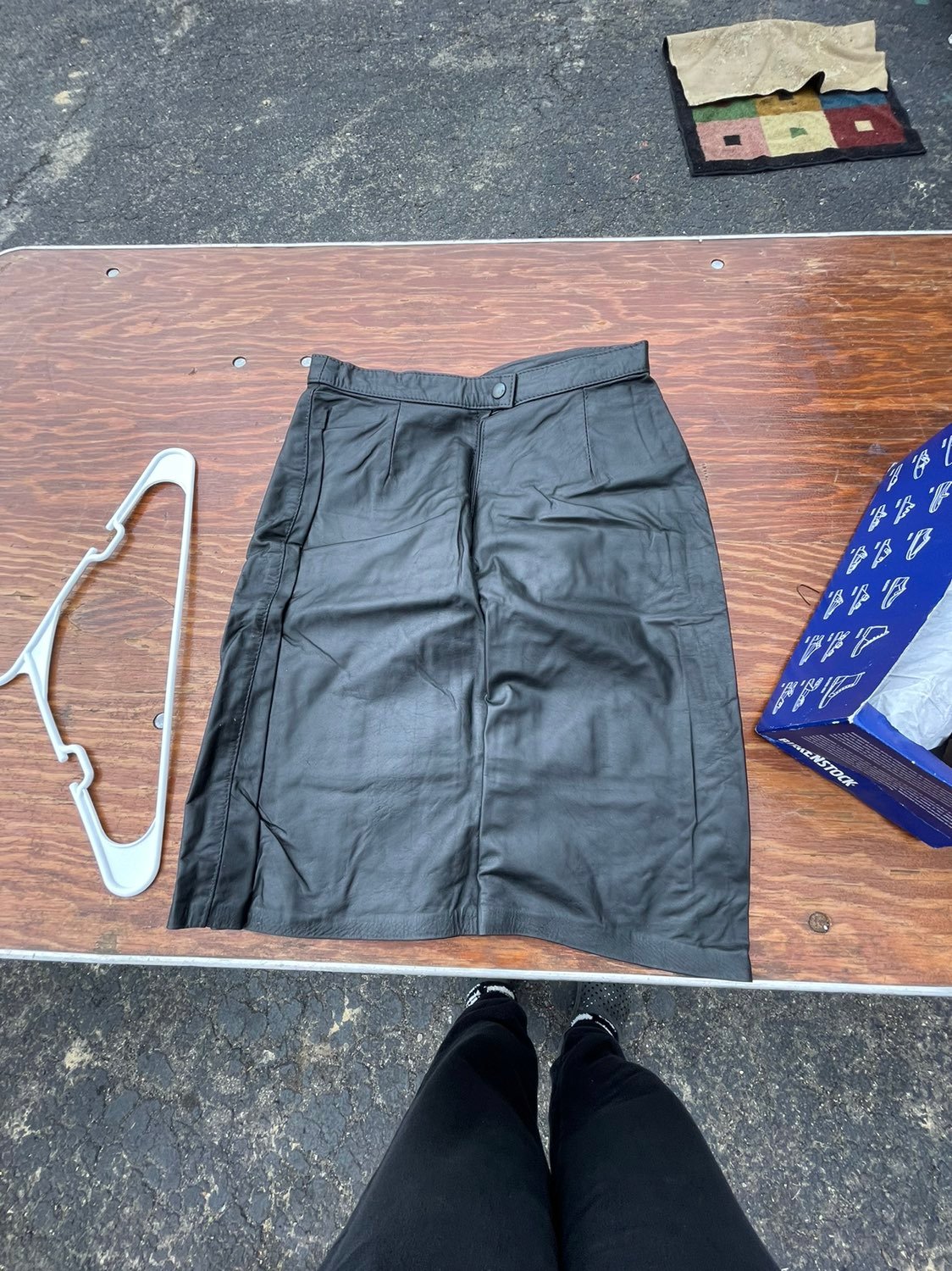 leather skirt