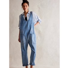 NWT Free People We The Free High Roller Jumpsuit Light Blue