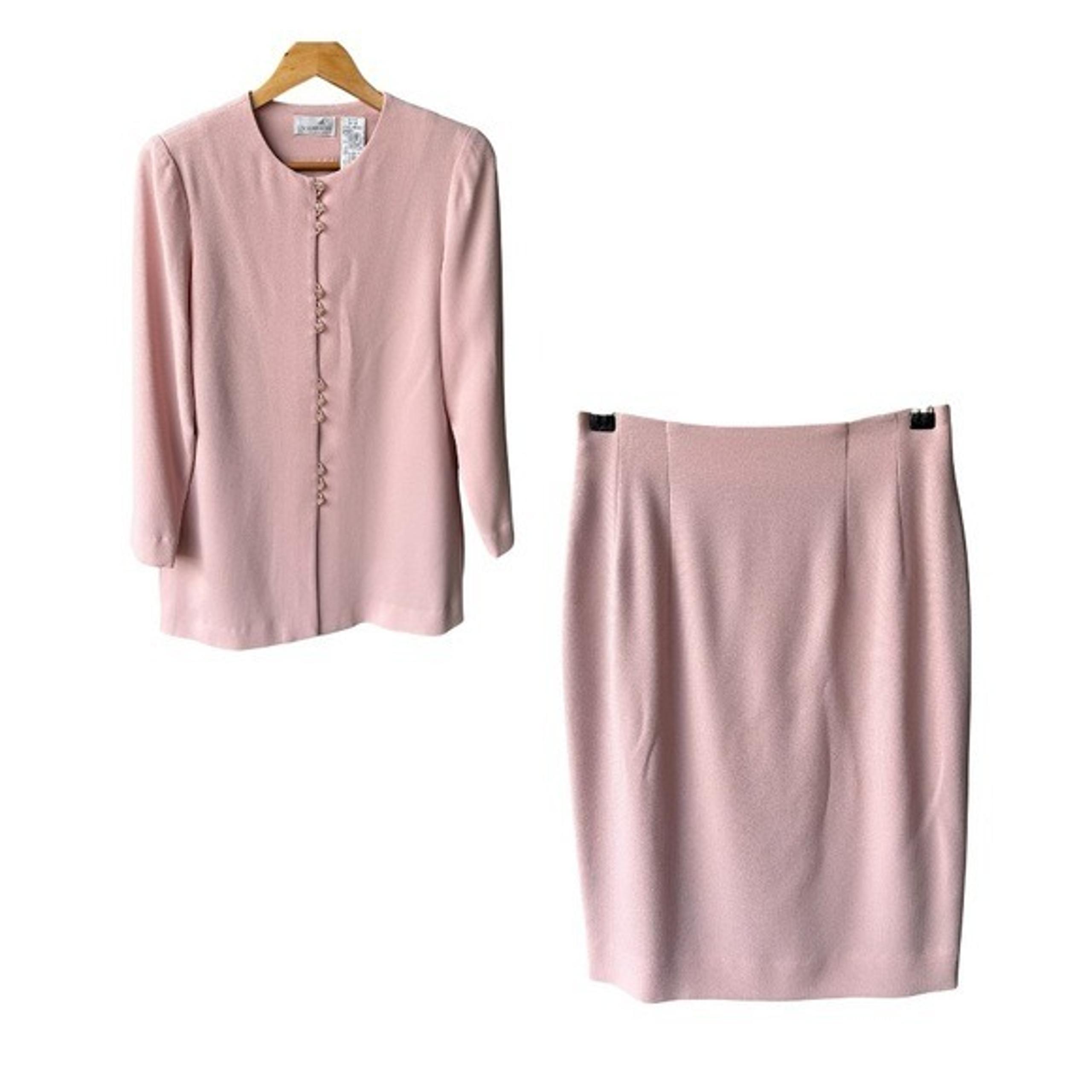 Suit Set Blazer Skirt Blush Pink Business Academia Preppy 6 Petite - Liz Claiborne