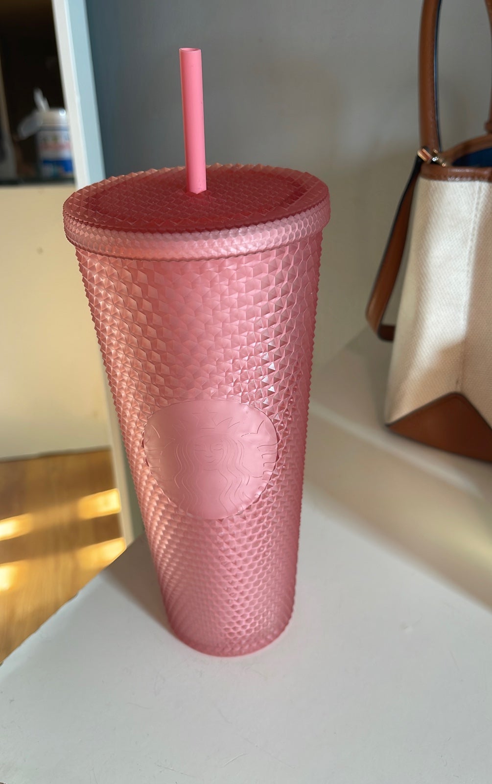 2022 Starbucks Soft Touch Pink Lemonade Jelly Studded 24 Oz Tumbler Valentines
